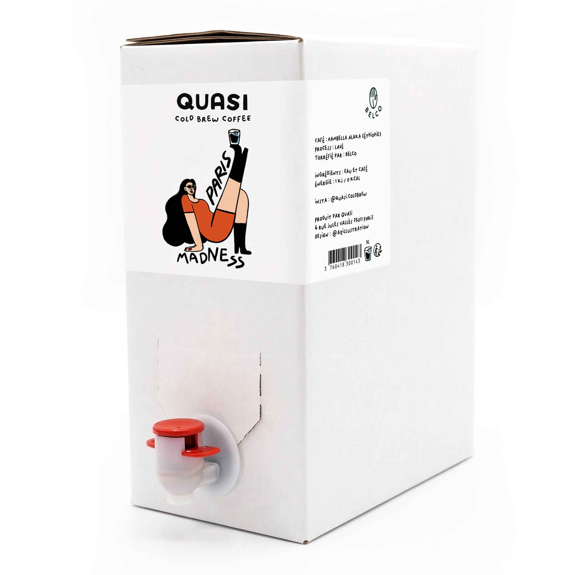 QUASI - "Paris Madness" (collab. Belco). Cubi 3L